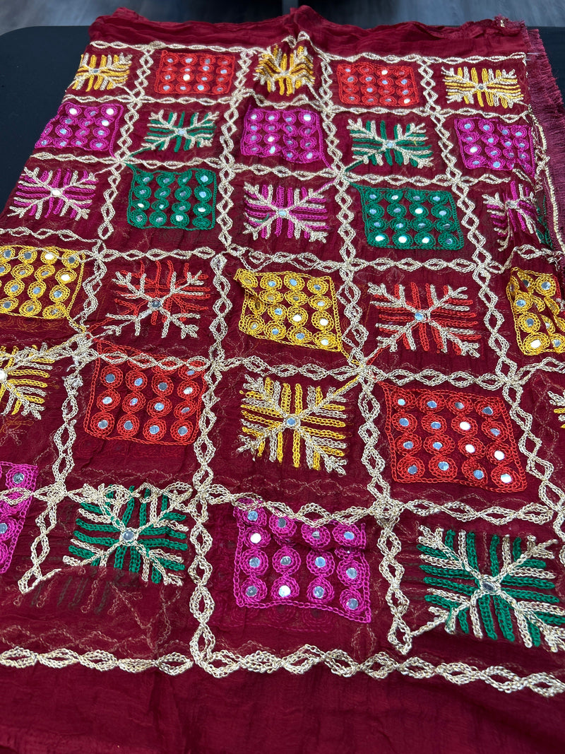 Embroidered phulkari dupatta