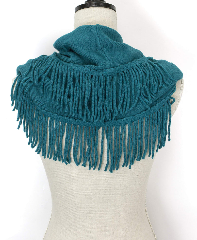 stylesilove Knitted Lightweight Infinity Fringe Women Fashion Scarf - 3 Colors
