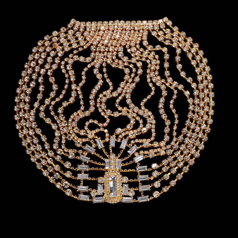 Rhinestone Bridal Headband Hat Forehead Hair Accessories Fashion Jewelry Wedding Crystal Head Chain Women Headpiece Gifts