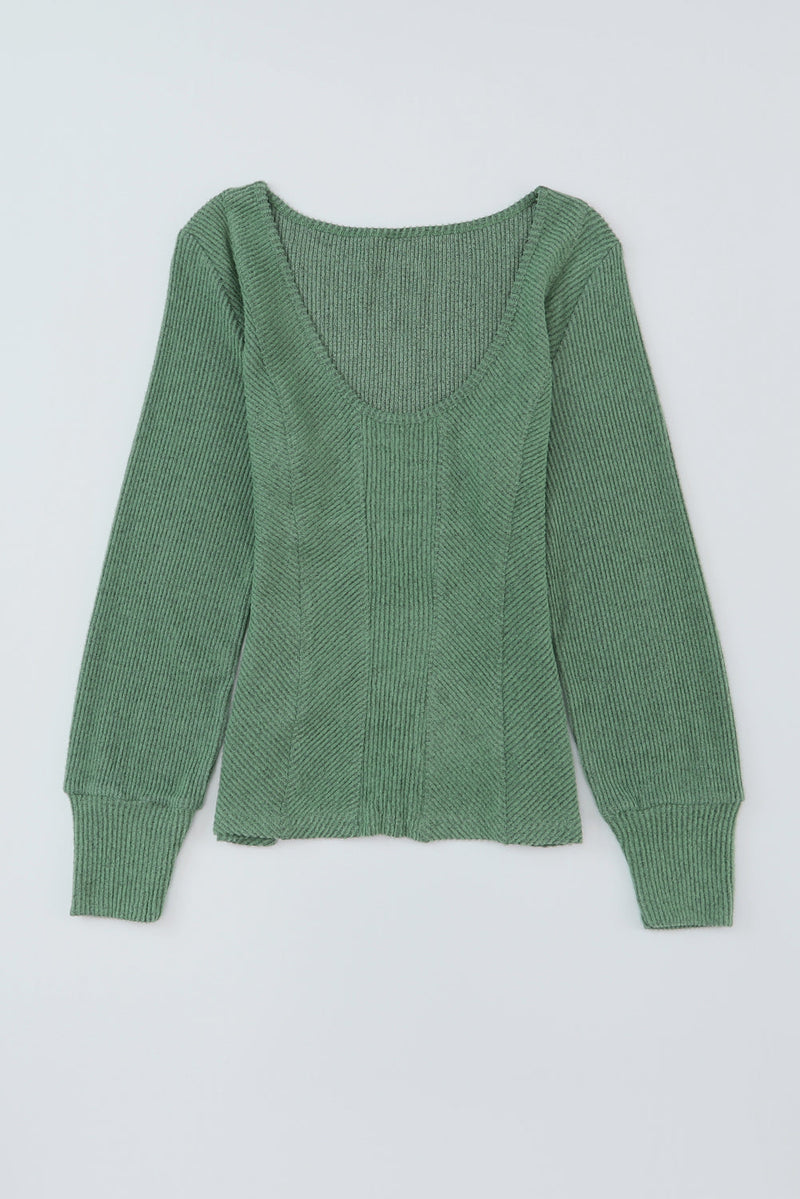 Harper U Textured Long Sleeve Top