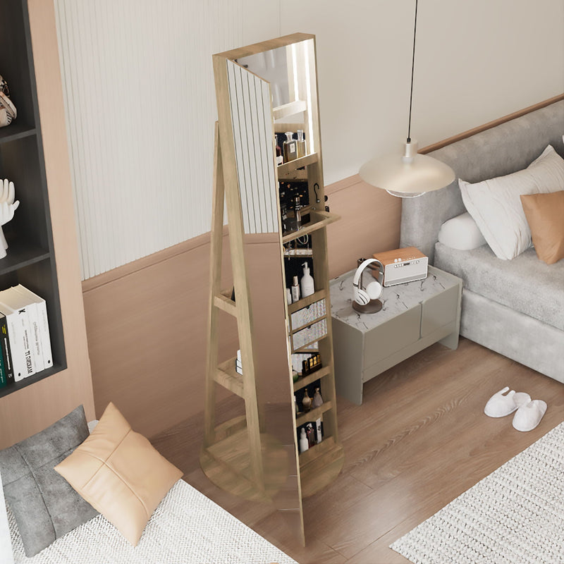 Swivel Jewelry Cabinet With Full Length Mirror