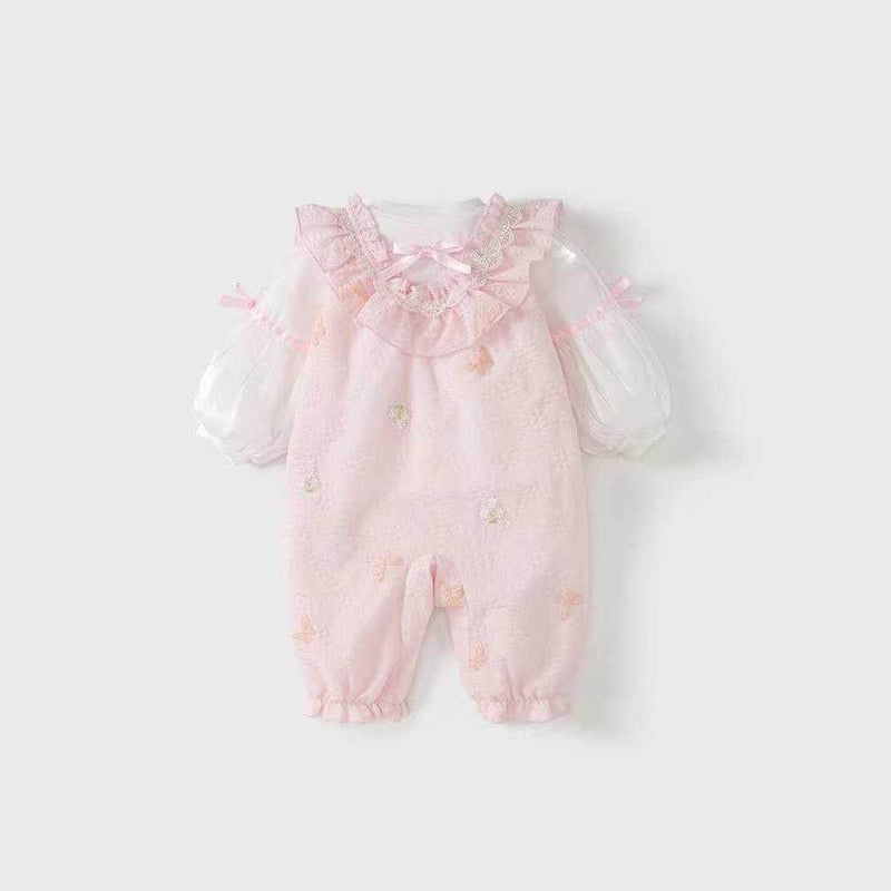 SpringAutumn One-Hundred-Day Romper Set For Baby Girls Full Moon
