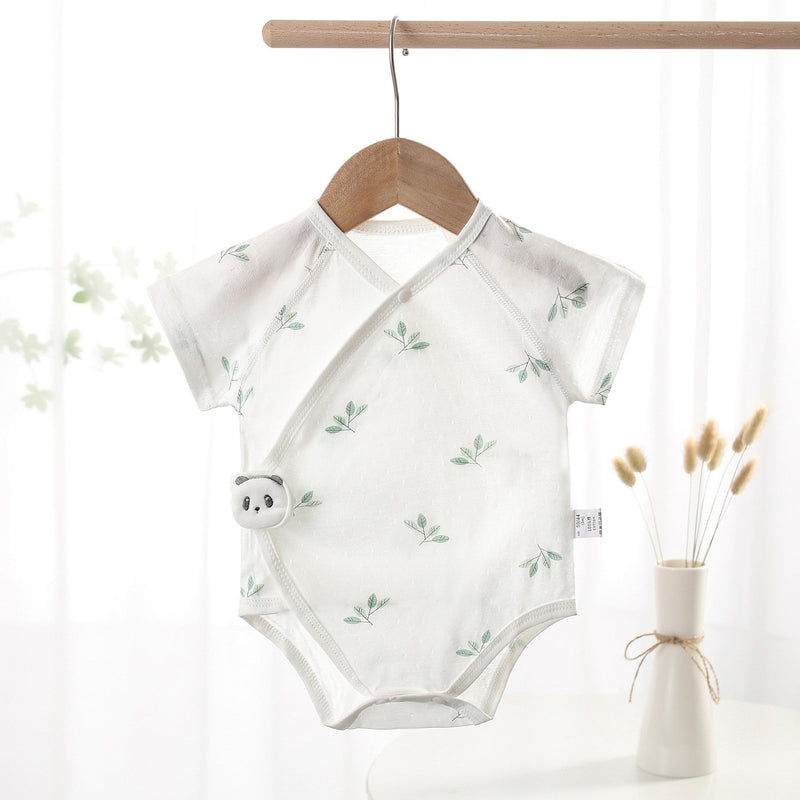 Pure Cotton Newborn One-piece Baby Clothes, Short Sleeves