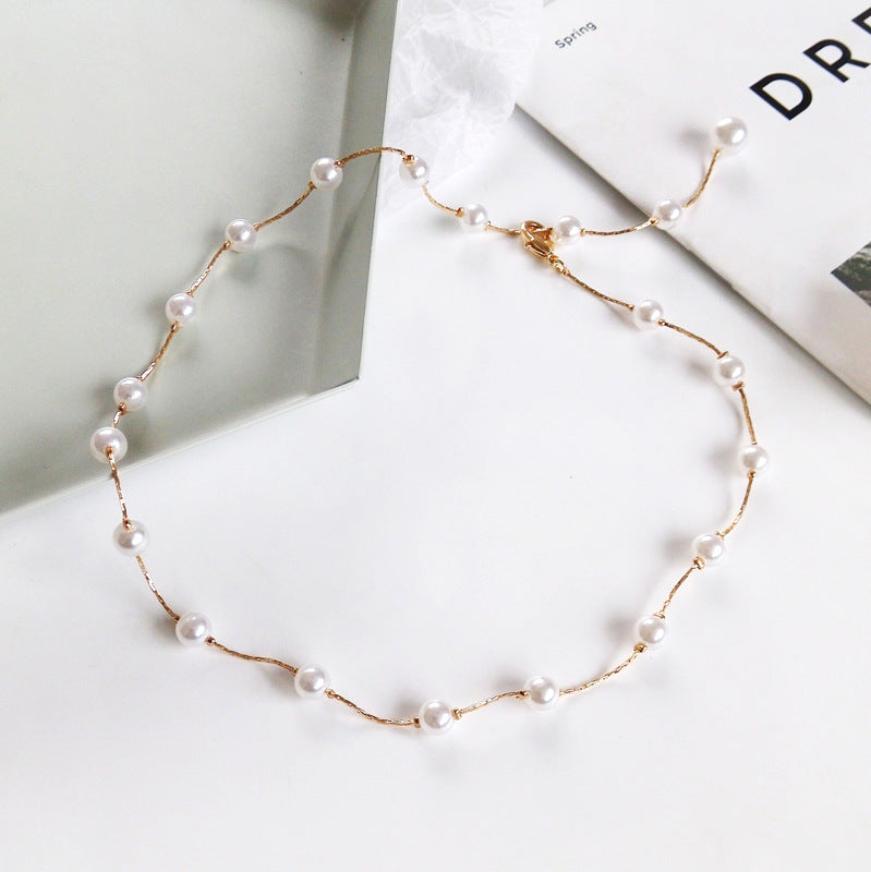 Pearl Strand Chain Necklace