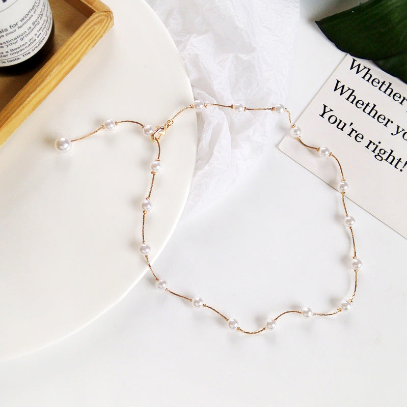Pearl Strand Chain Necklace