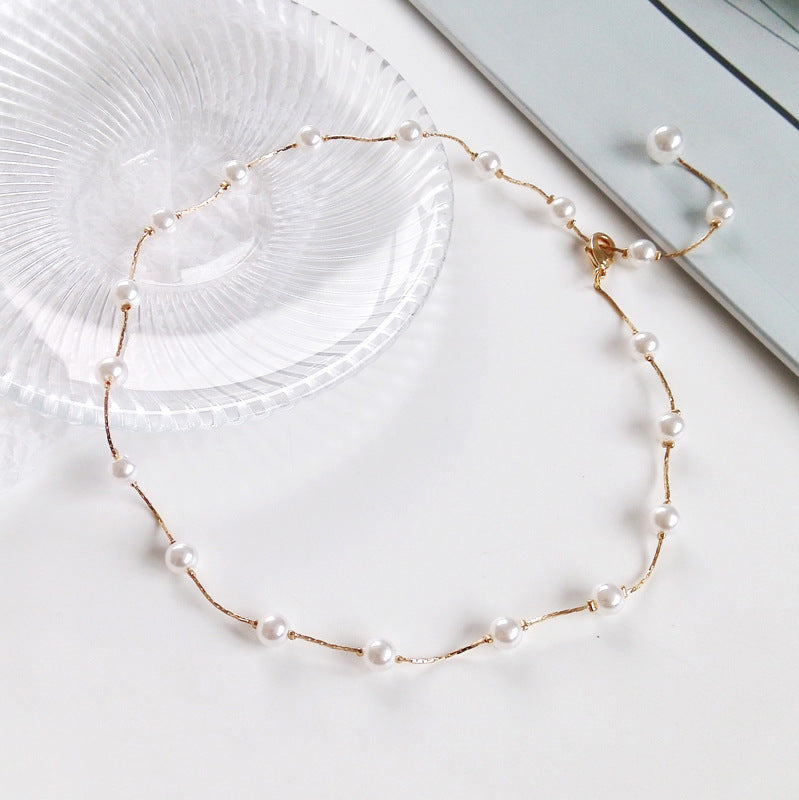 Pearl Strand Chain Necklace