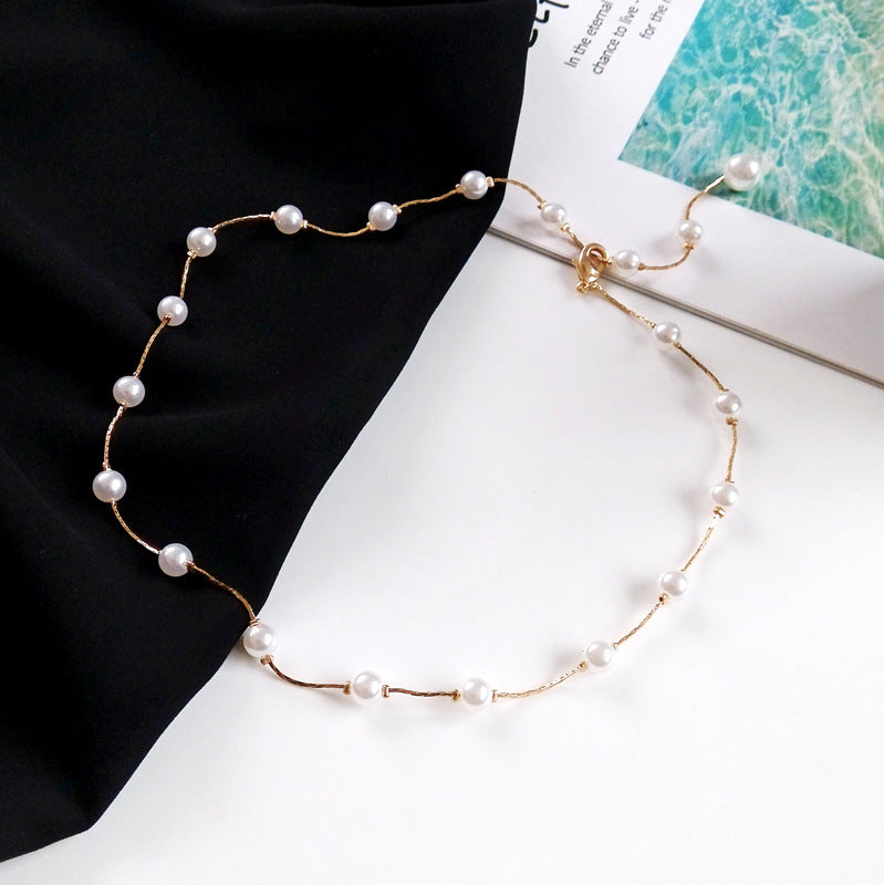 Pearl Strand Chain Necklace