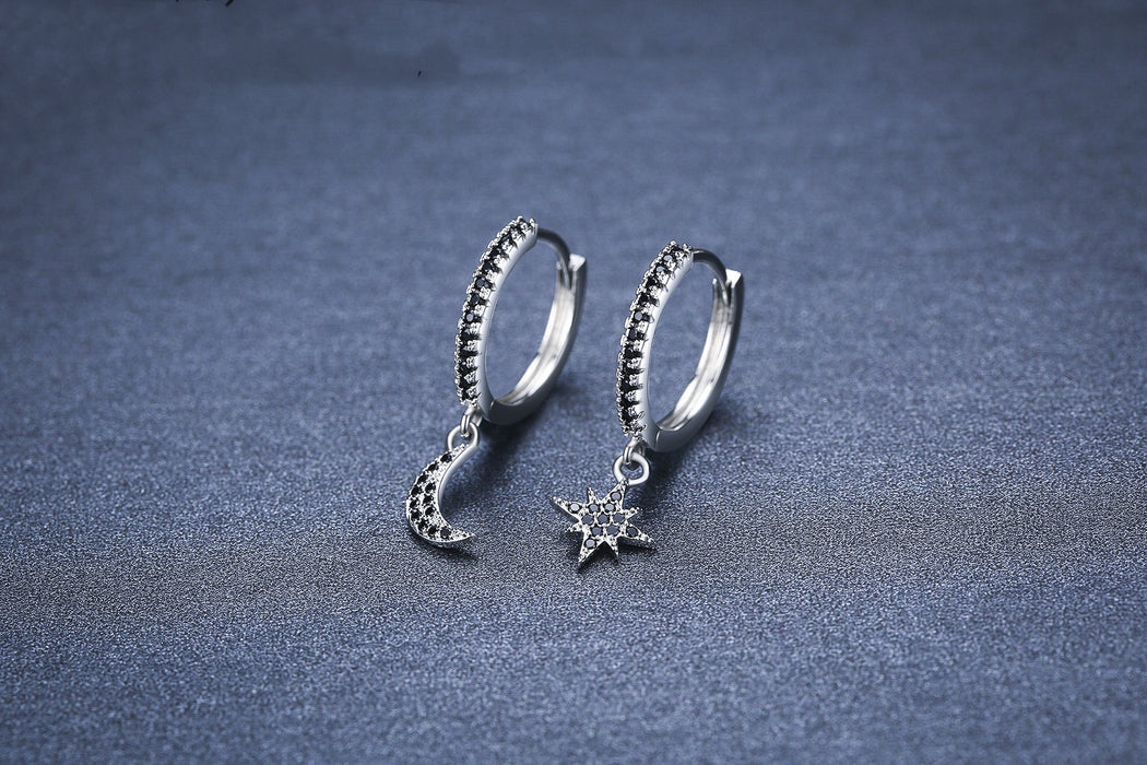 Fashion Personality Star And Moon Earrings