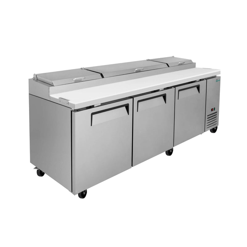 Heavy-Duty 93" Commercial Stainless Steel Pizza Prep Table With Refrigeration (SAK52193)