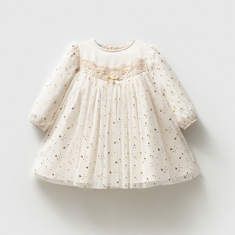 Elodie Dress – Ivory & Gold Dress