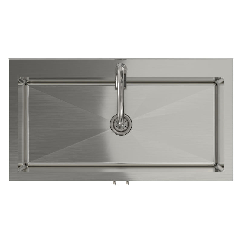 Reed - Deluxe Laundry Cabinet With Pull-Out Faucet And Stainless Steel Sink