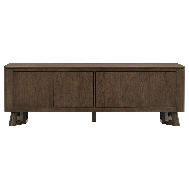 Trotter 71-inch 4-Door Wood TV Stand Media Console Brown
