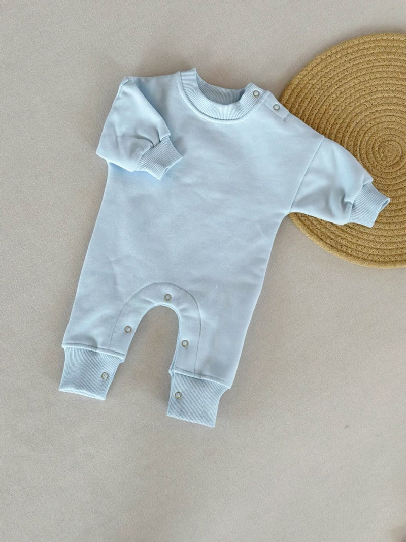 Children's Fleece Solid Color Stylish Thick Romper Jumpsuit
