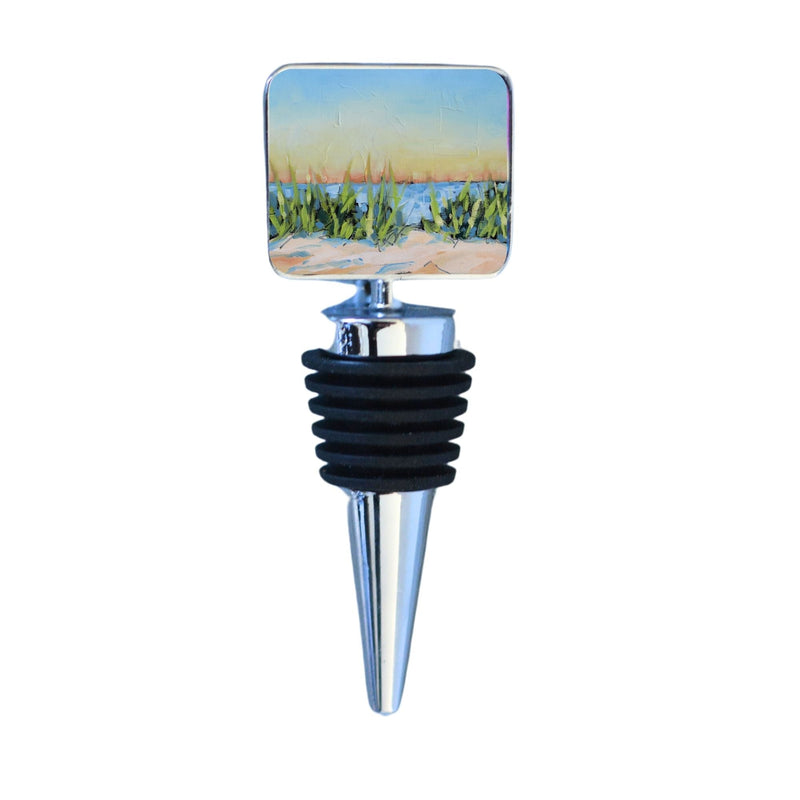 Wine Bottle Stopper: Horizon Hideaway - Beach Sunset