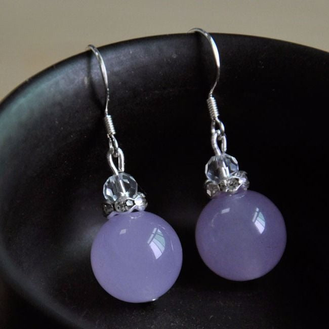 Natural Jadeitea Beads Earrings