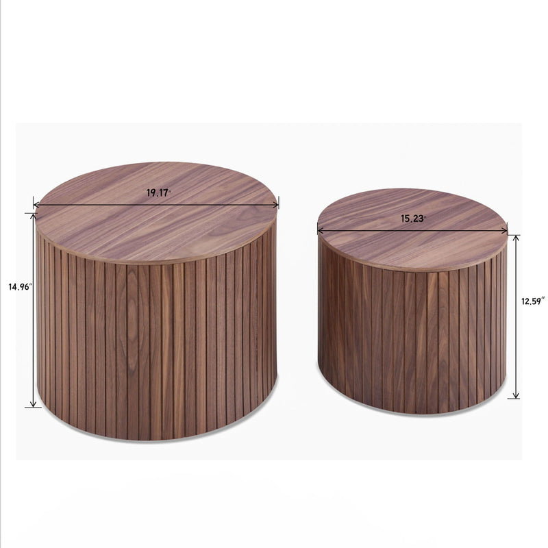 Handcrafted Nested Table Set, 2 Pieces