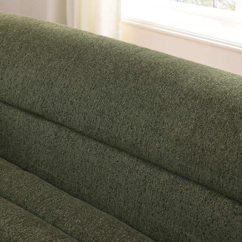 U-Shaped Modular Sectional Sofa With Chaise And Movable Ottoman With Wave-Shaped Armrest