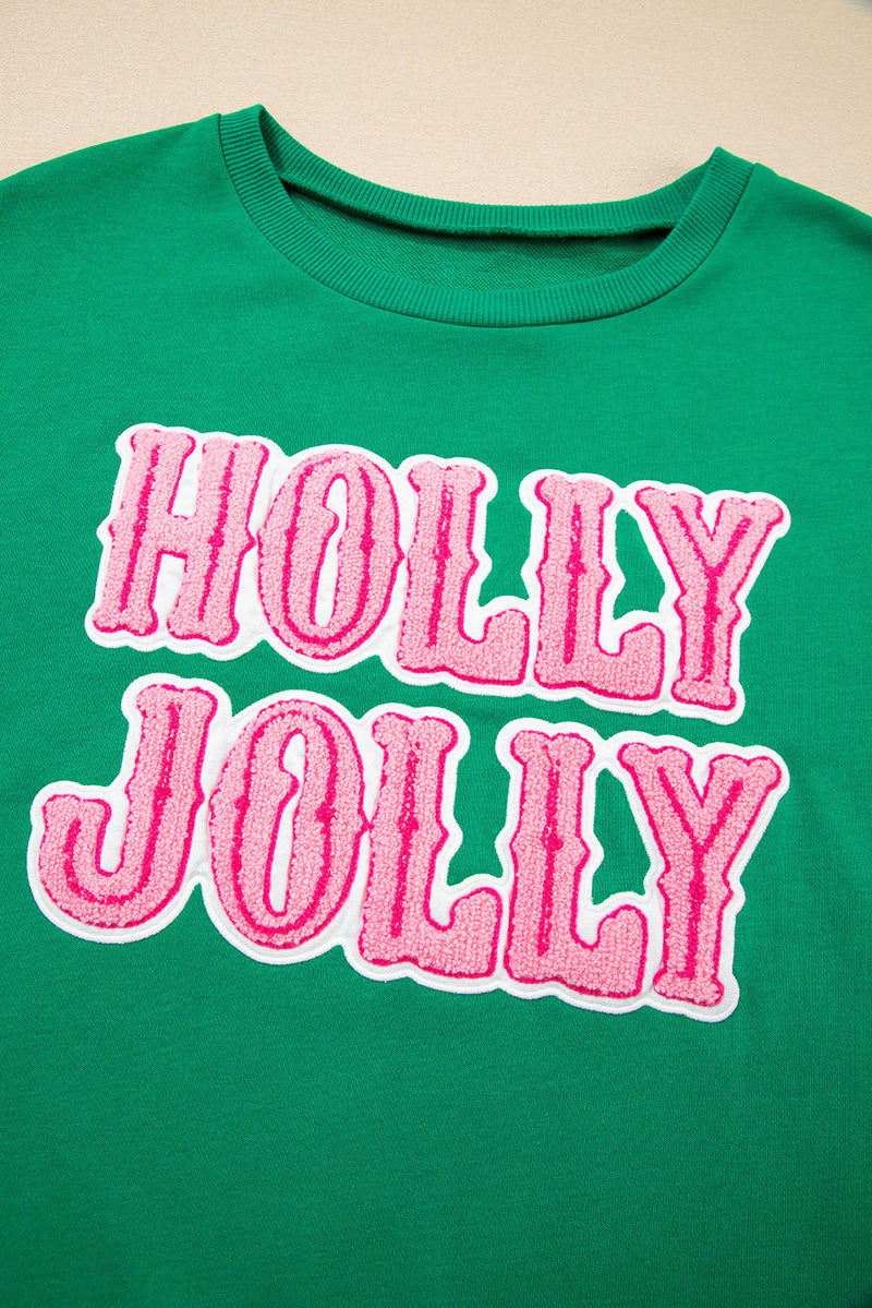 Luz Embroidered Christmas Holiday Sweatshirt