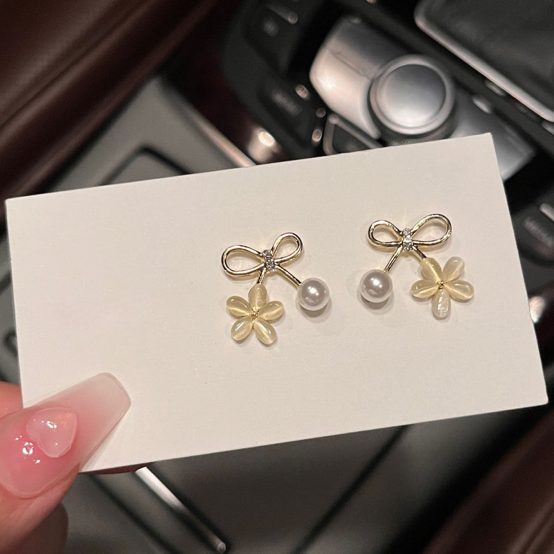 Opal Flower Earrings Women