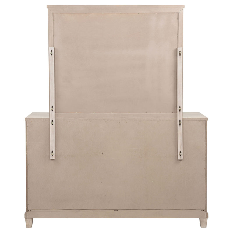 Pembroke 6-drawer Bedroom Dresser with Mirror Washed Oak