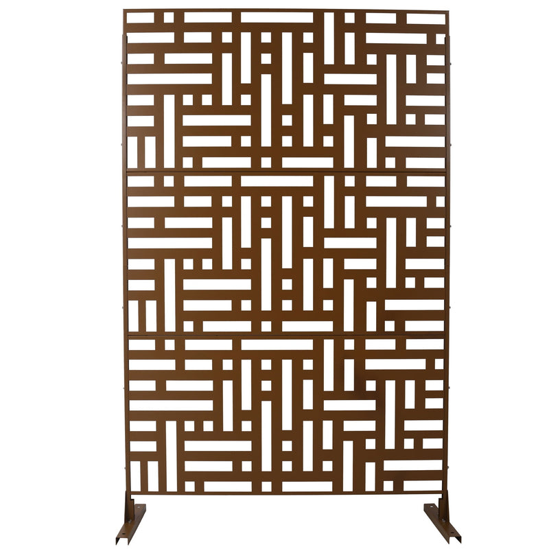 Decorative Freestanding Metal Privacy Screen For Indoor & Outdoor Use