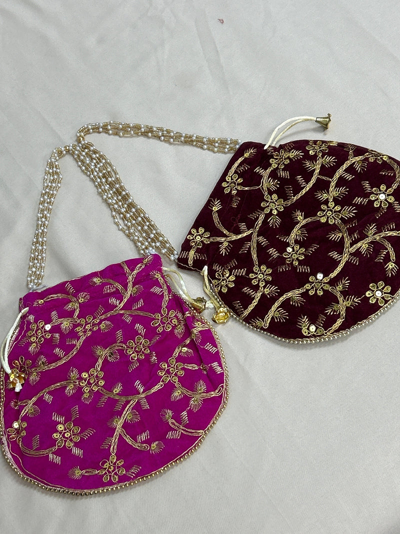 Embroidered potli bags