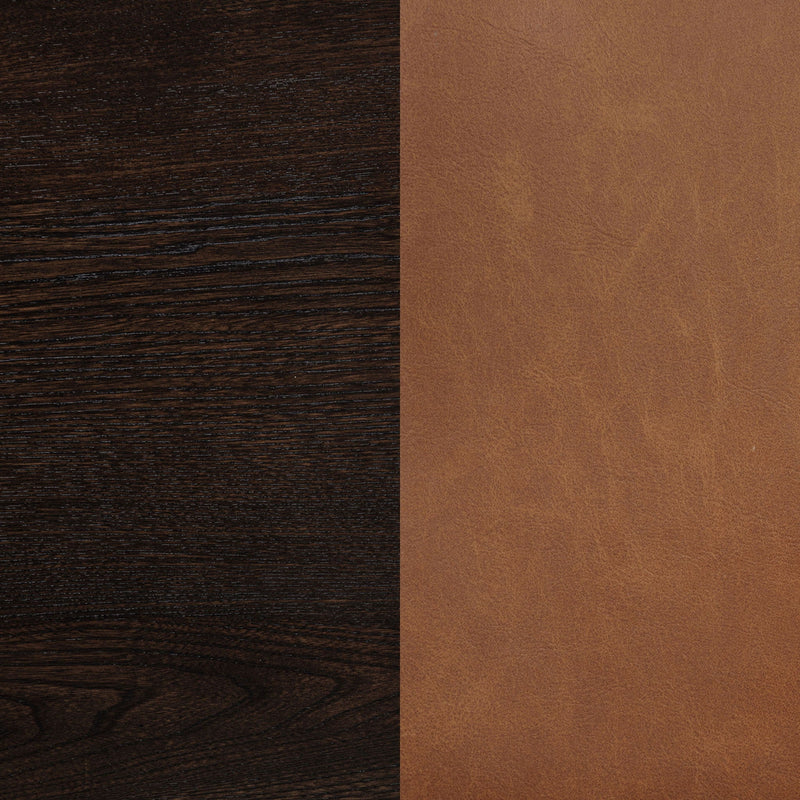 Tegan Faux Leather Upholstered Counter Height Chair Cognac (Set of 2)