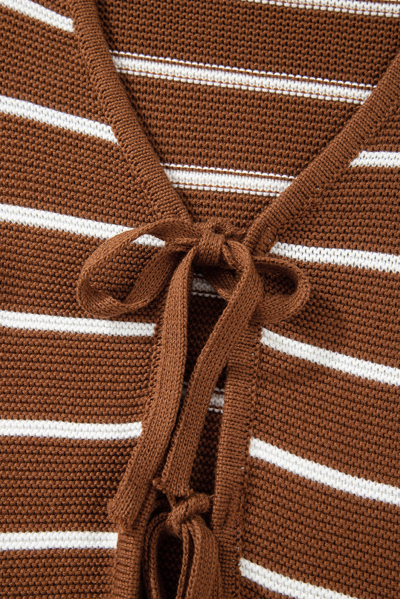 Lilly Striped Knit Cardigan Sweater