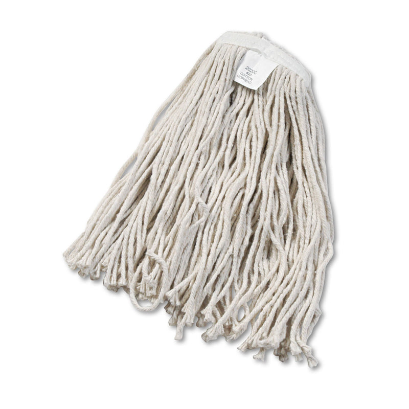Boardwalk Cut-End Wet Mop Head, Cotton, White, #20, 12/Carton