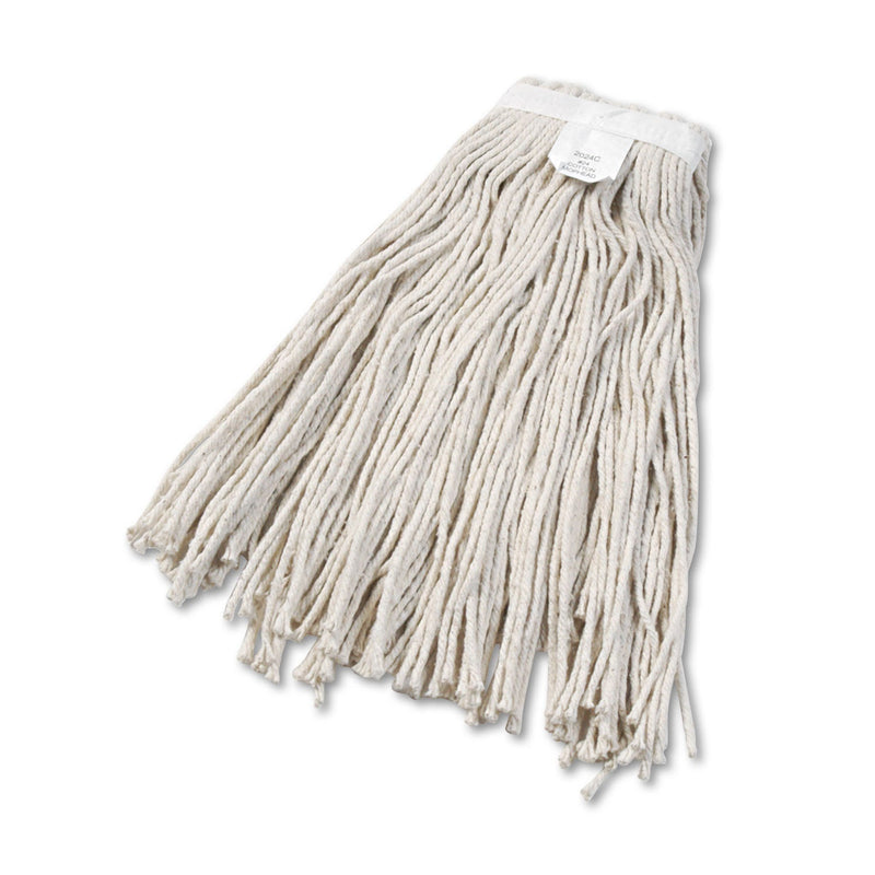 Boardwalk Cut-End Wet Mop Head, Cotton, No. 24, White