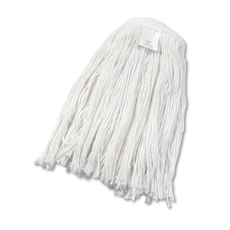 Boardwalk Cut-End Wet Mop Head, Rayon, No. 24, White, 12/Carton
