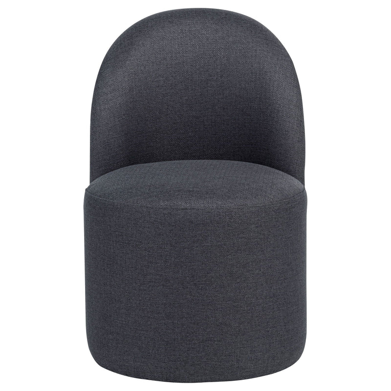 Aubrey Upholstered Barrel Dining Side Chair Charcoal (Set of 2)