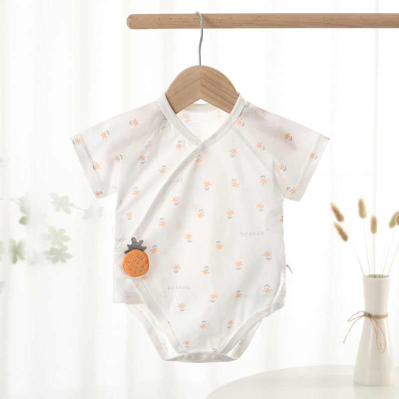Pure Cotton Newborn One-piece Baby Clothes, Short Sleeves