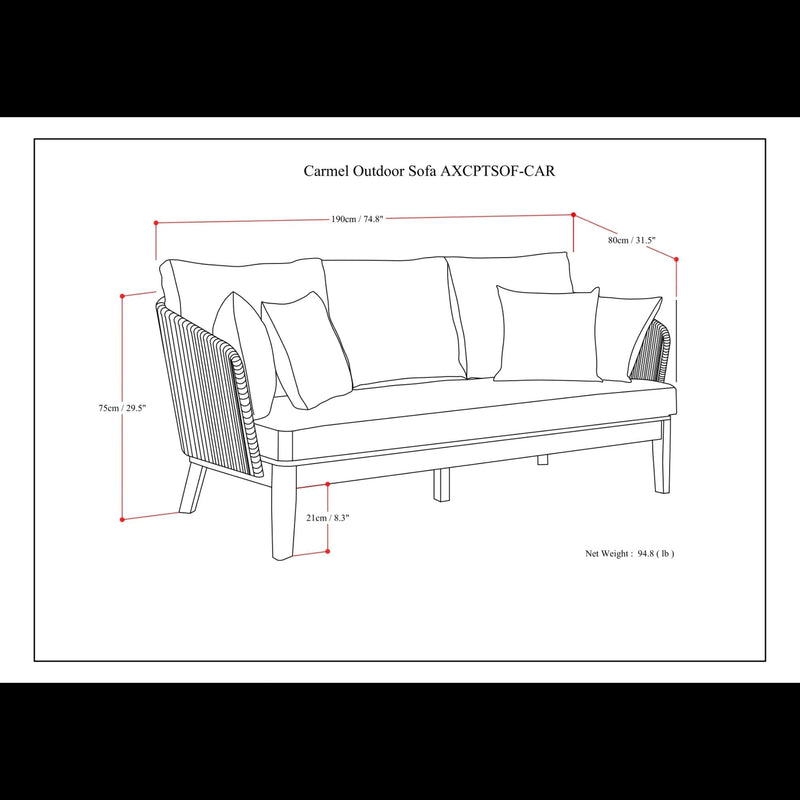 Carmel - Outdoor Sofa - Sand Drift