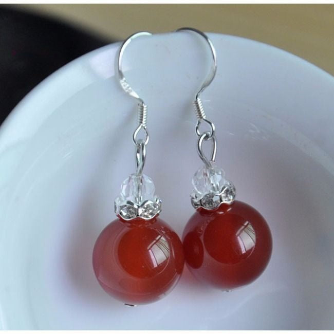 Natural Jadeitea Beads Earrings