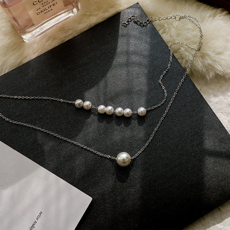 Boho Choker Pearl Pendant Necklace