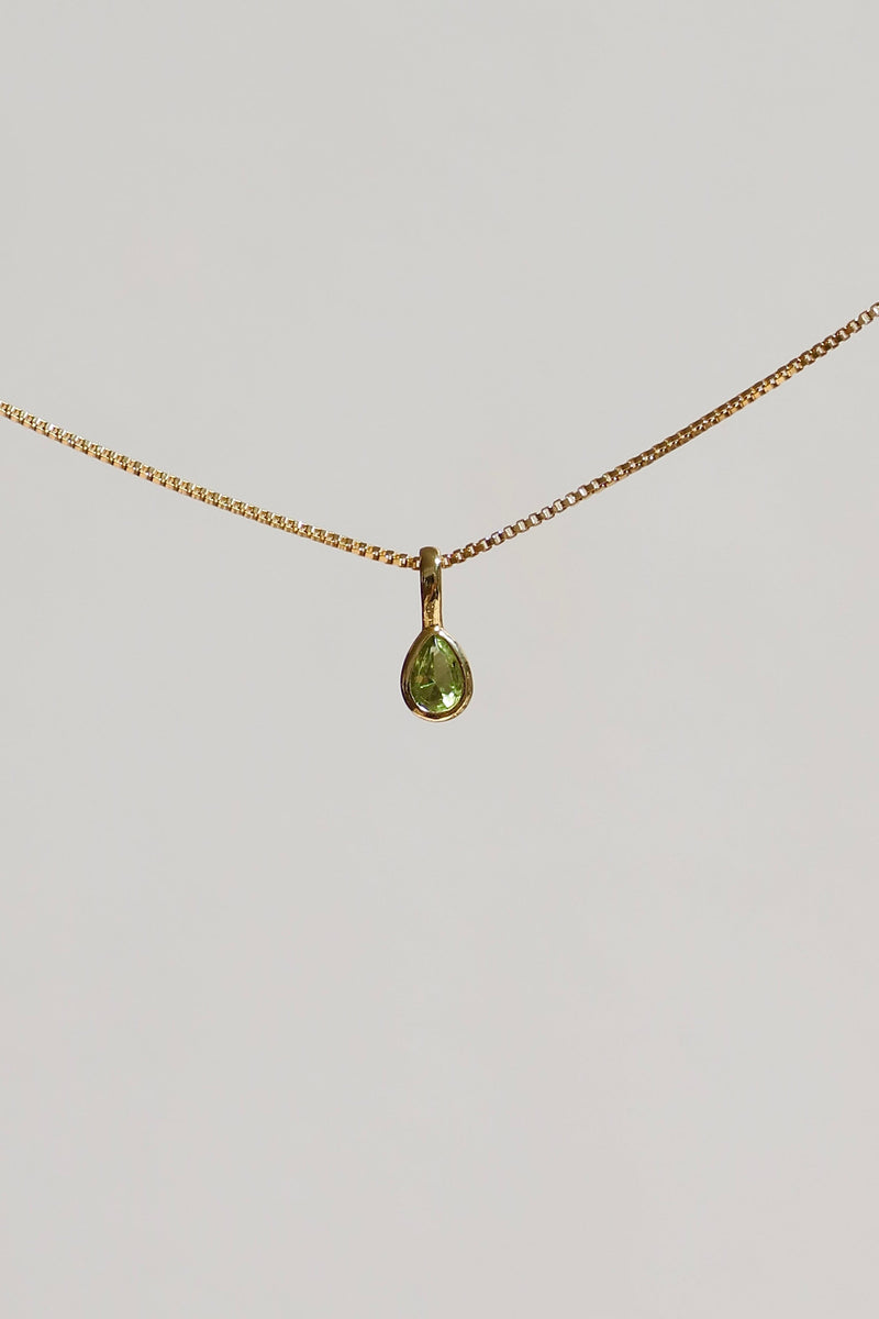 TEARDROP BEZEL BIRTHSTONE CHARM