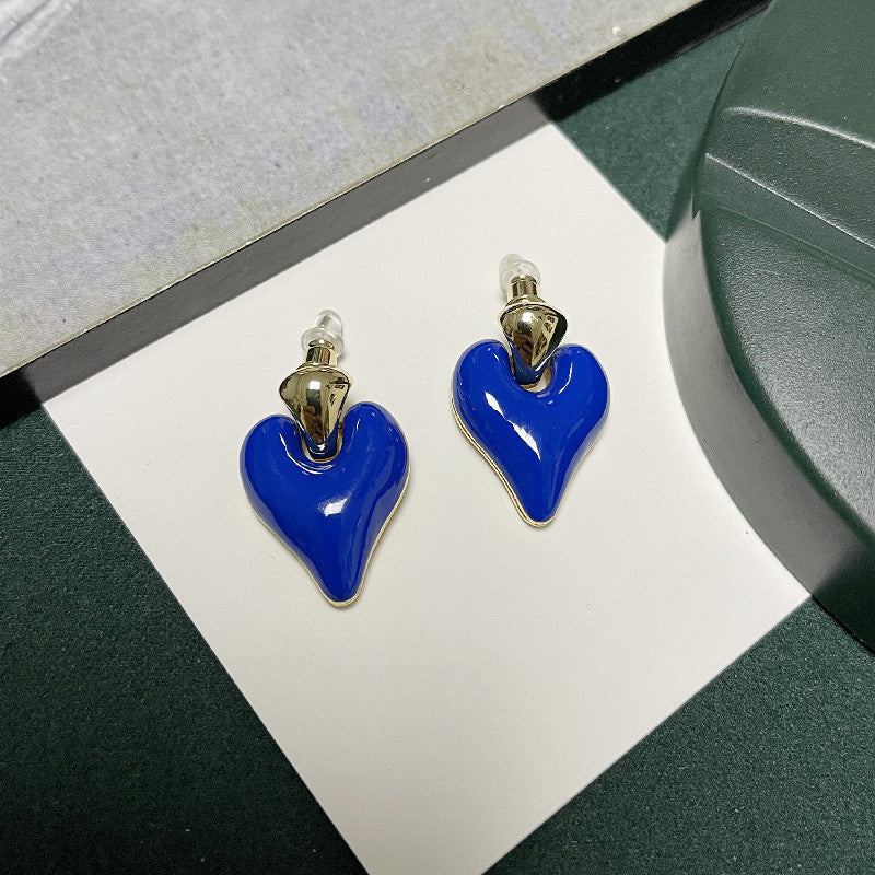 Elegant Love Enamel Earring