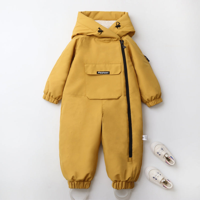 Long Crawling Suit One-piece Hooded Jumpsuit