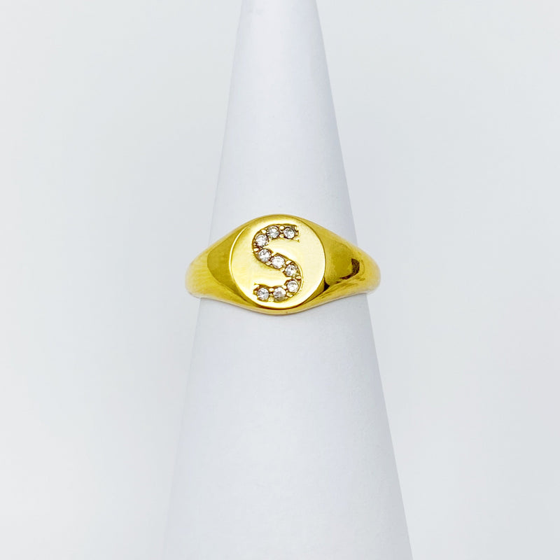 Shine Me Initial Ring