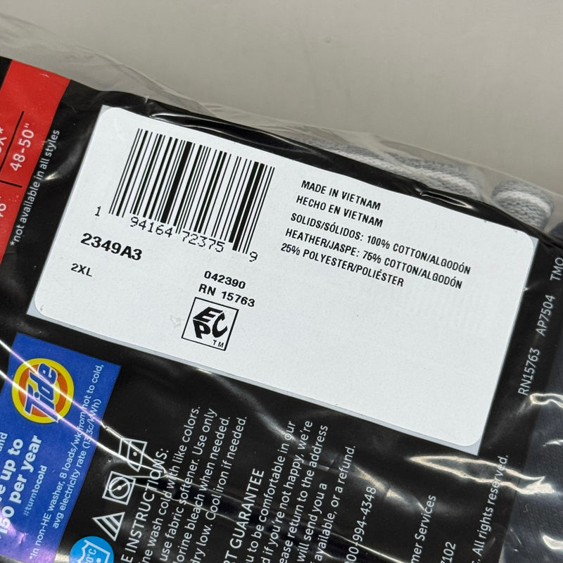 HANES (3 PACK!) Men's Cool Comfort Boxer Briefs Sz 2XL 44-46" Black/Grey 2349A3