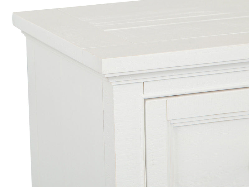 Heron Cove - Small Drawer Nightstand - Chalk White And Dovetail Gray