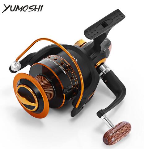 Yumoshi Spinning Fishing Reel 12BB + 1 Bearing Balls 500-9000 Series 5.5:1 Metal Coil Carp