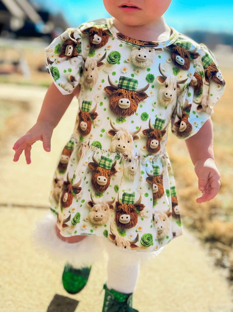 St Patrick’s highland skirted romper