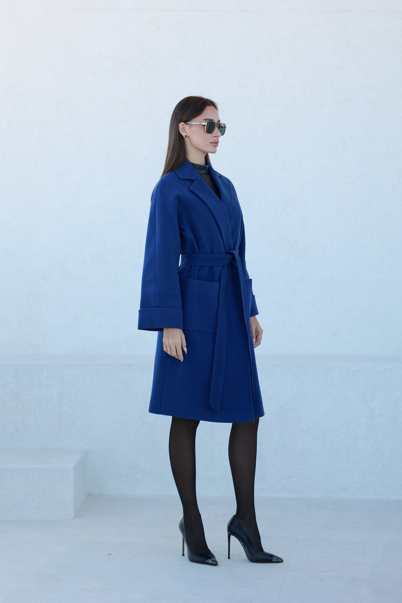 Classic Wraparound Cashmere Blend Overcoat