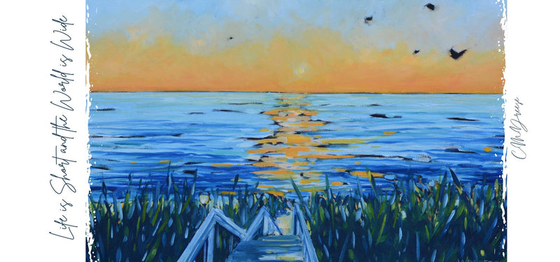 Drinkware -Life is Short and the World is Wide - Beach Sunset