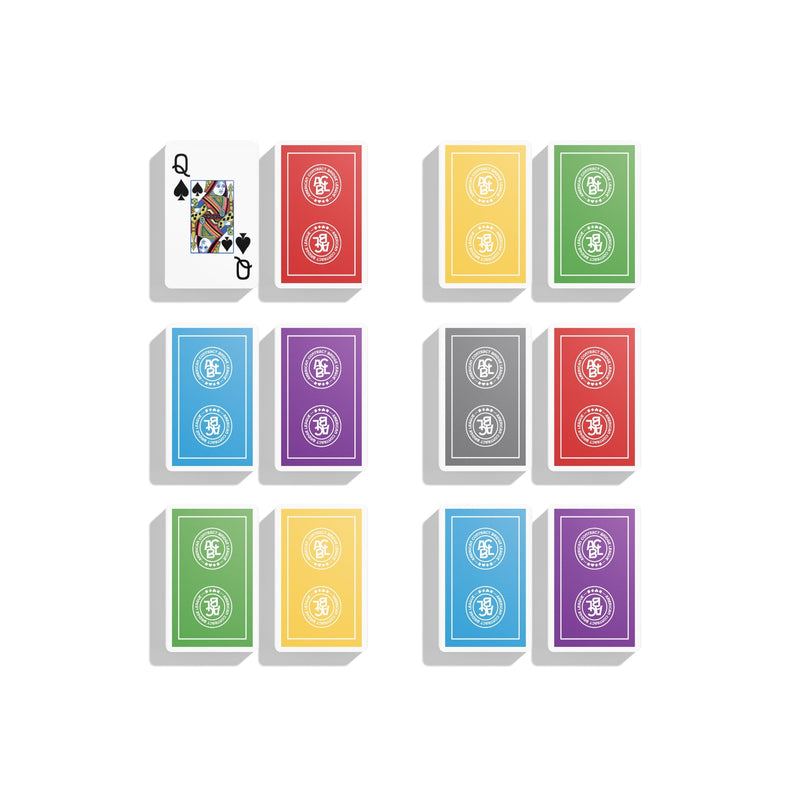 Jumbo Index  6 Boxed Double Decks - New ACBL Logo - Traditional Coated ACBL Bridge Playing Cards