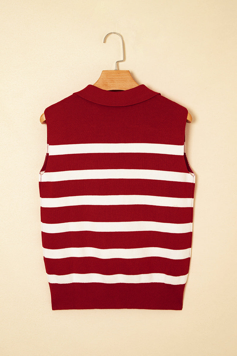 Ariya Stripe Collared Sweater