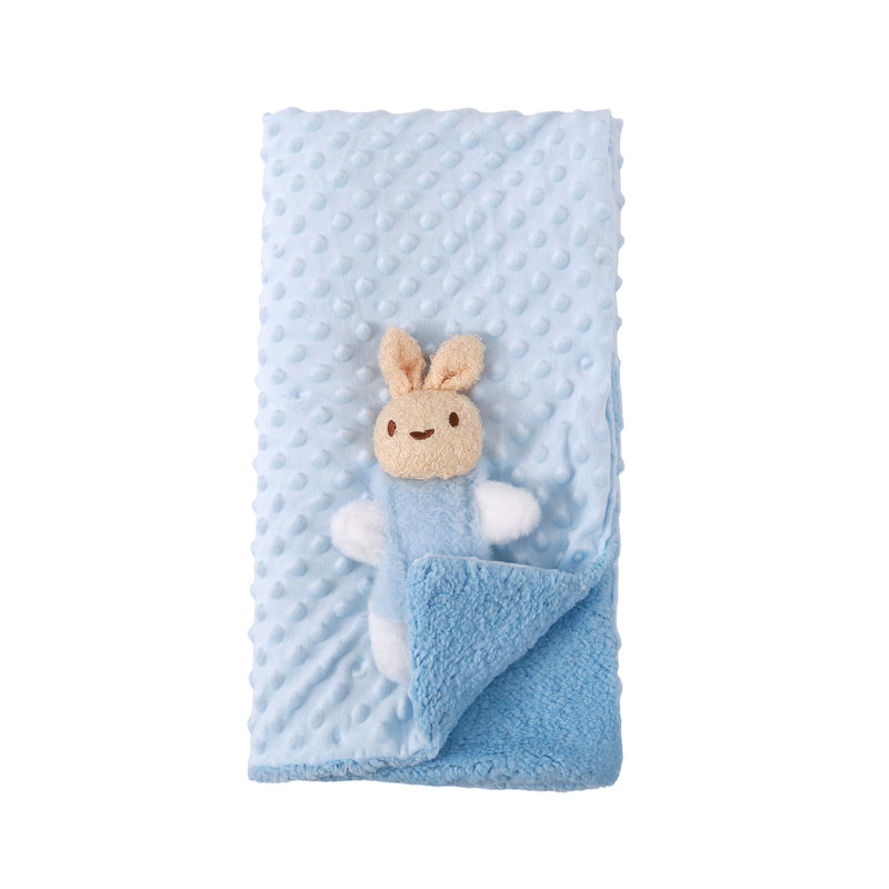 Soft Double-layered Thermal Blanket Textured Puffed Surface