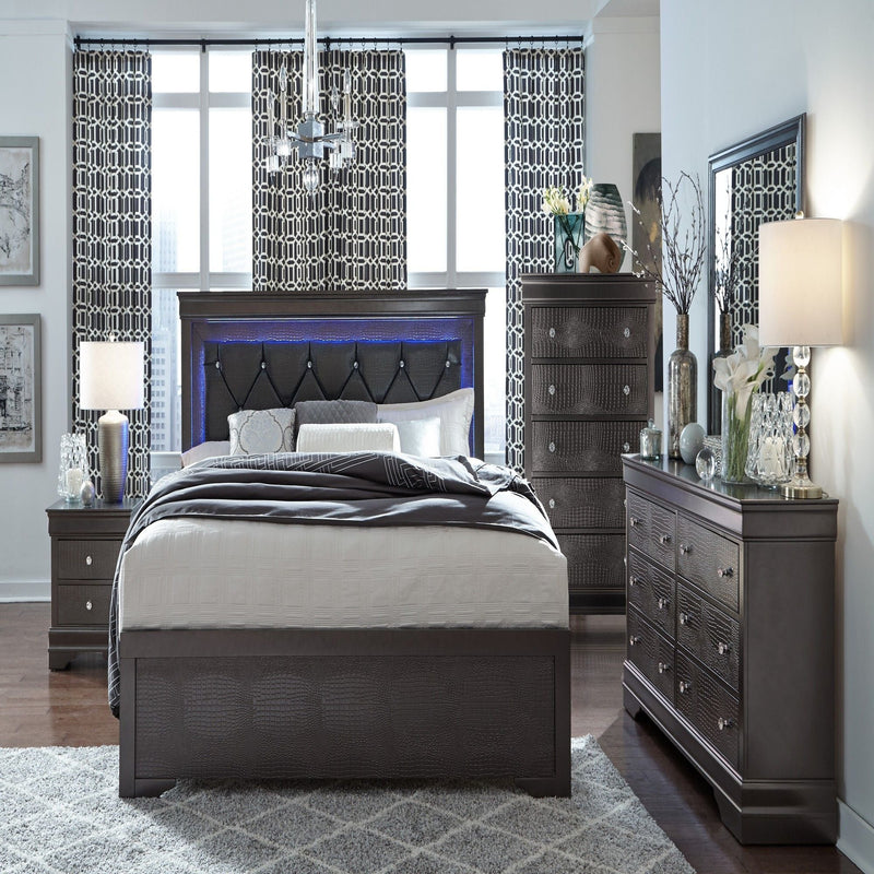 Shaker - Crocodile Metallic Nightstand